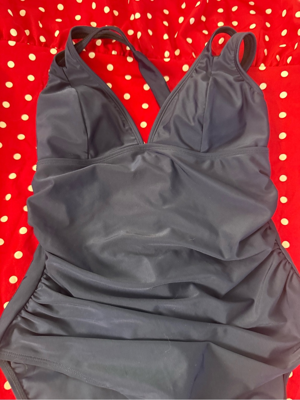 Cupshe Navy Blue One-Piece Swimsuit with Double Shoulder Straps - Picture 6 of 9